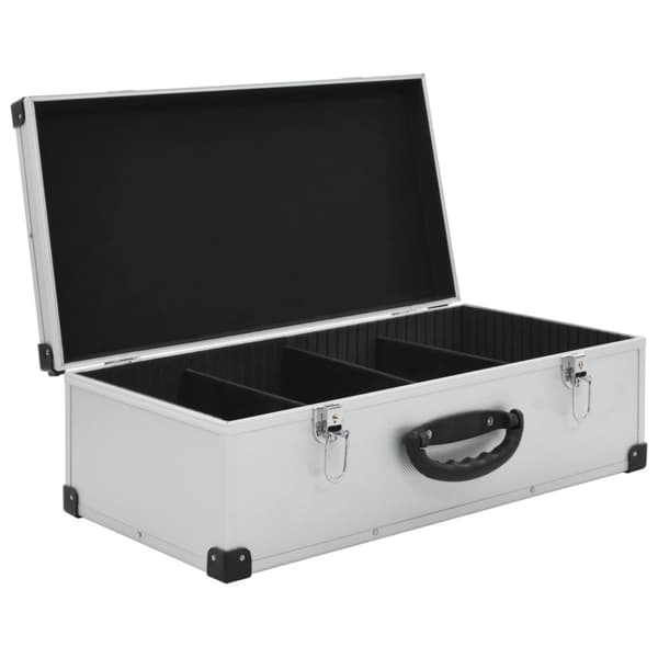 CD-väska för 80 cd-skivor aluminium ABS silver