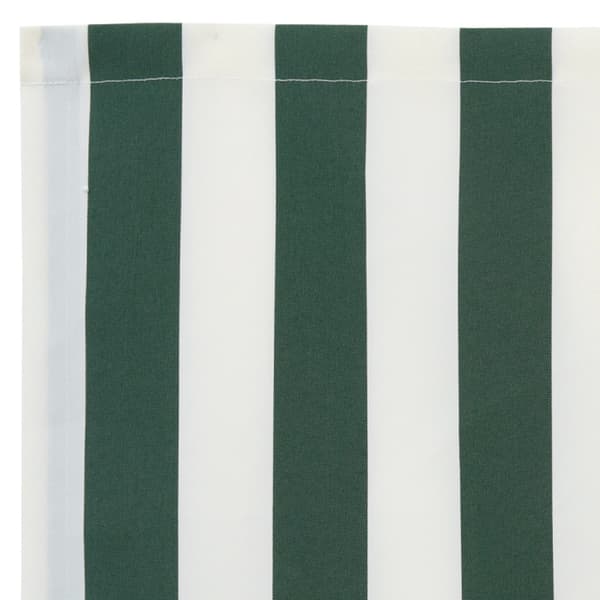 Markisvalance Grön och Vit 480 x 20 cm Kanvas