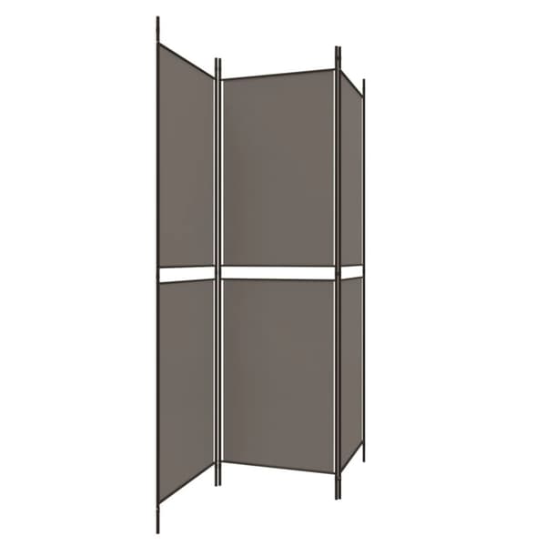 Rumsavdelare 3 paneler antracit 150x180 cm tyg