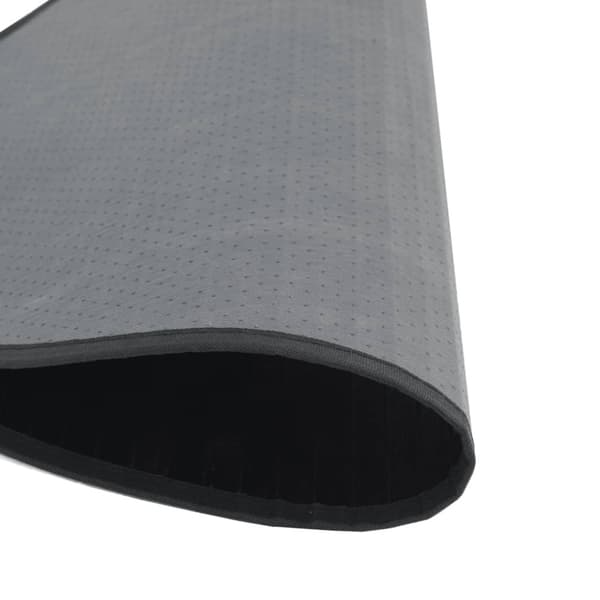 Matta rund svart 80 cm bambu