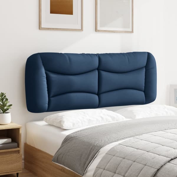 Headboard Cushion "Hvar" Blue 120 cm Fabric