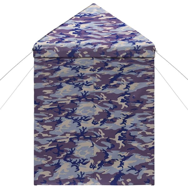 Pop-up Gazebo med 4 Sidoväggar 2 x 2 m Blå Kamouflage