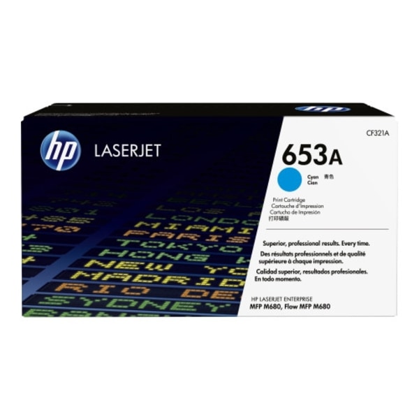 HP 653A - cyan - original - LaserJet - tonerkassett (CF321A)