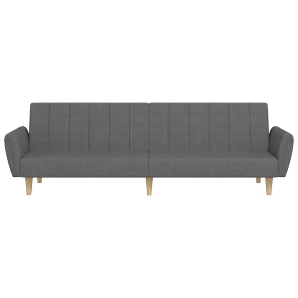 Bäddsoffa 2-sits ljusgrå tyg