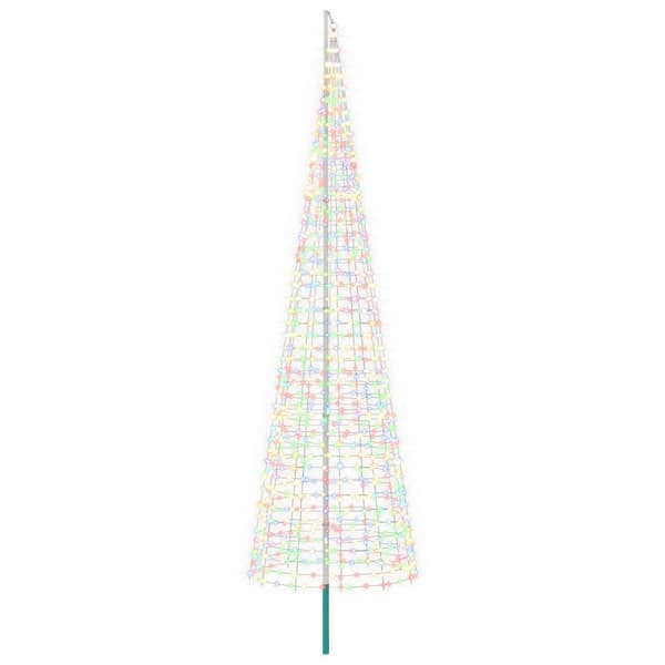 Julgransbelysning med markspett och flaggstång 500 cm