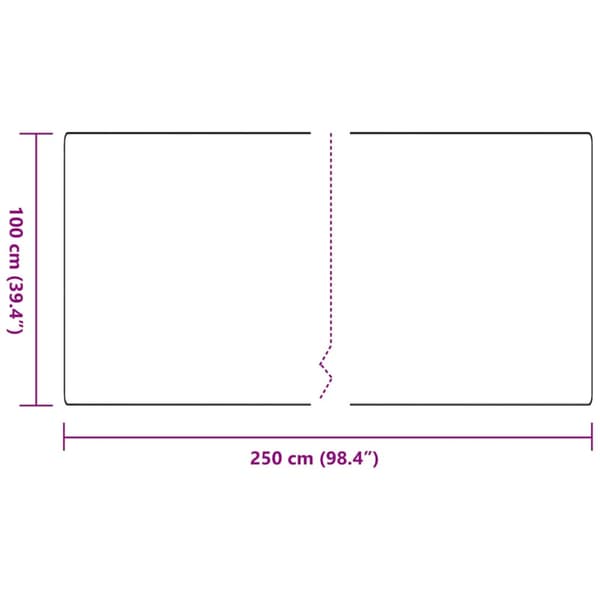 Matta-runner Ljusgrå 100 x 250 cm 100% Polypropen