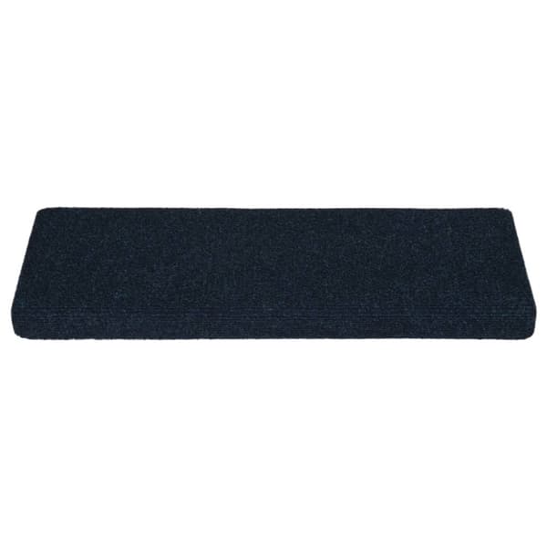 Trappmattor självhäftande 15 st 65x21x4 cm marinblå rektangulär kant