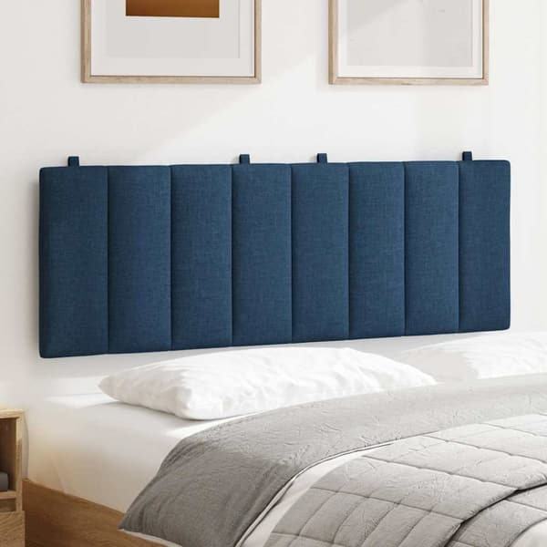 Headboard Cushion "Hanko" Blue 120 cm Fabric