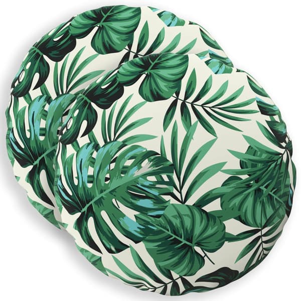 Kuddöverdrag 2 st HEERLEN Bladmönster Ø 60 cm Polyester