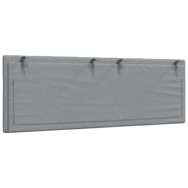 Headboard Cushion "Hanko" Light Grey 120 cm Fabric