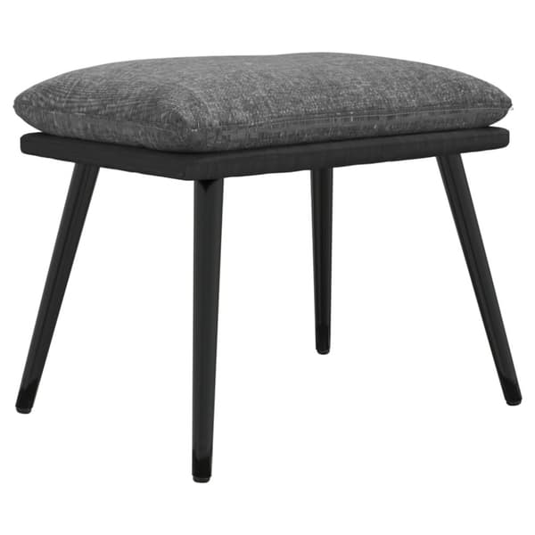 Fotpall ljusgrå 45x29,5x35 cm tyg och konstläder