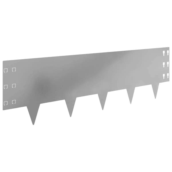 Kant för gräsmatta 20 pcs 100 x 30 cm Stål Silver