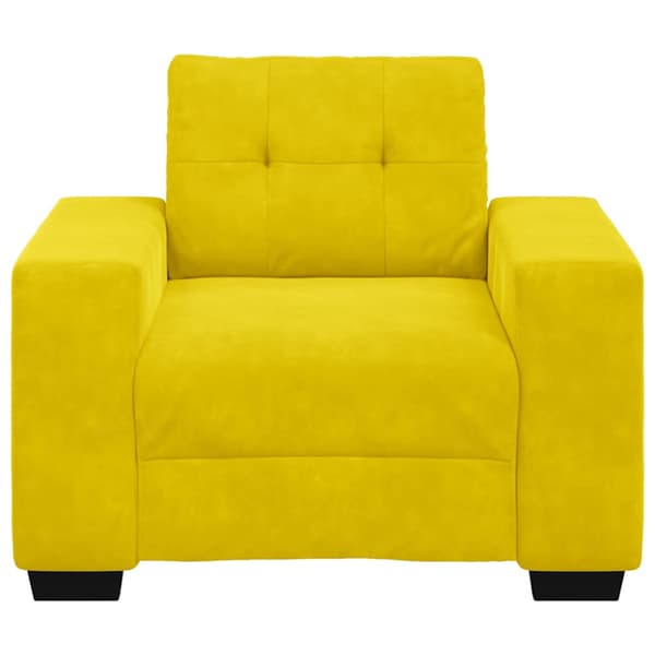 Soffstol gul 100x78x80 cm sammet