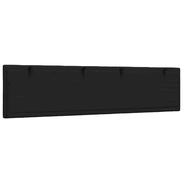 Headboard Cushion "Hanko" Black 200 cm Fabric
