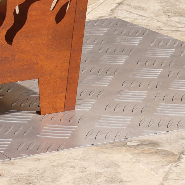 Trappsteg Rektangulär 2 pcs Silver 60 x 50 cm Aluminium