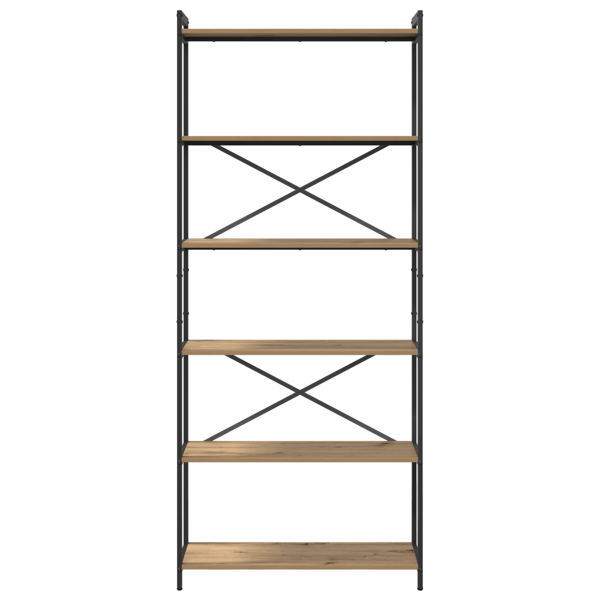 Hyllsystem 80 x 30 x 189,5 cm Konstruerat trä Artisan Ek