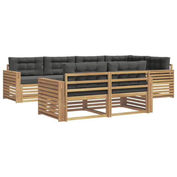 Utomhussoffset 7 pcs Vit och antracit 327 x 168,5 x 73 cm
