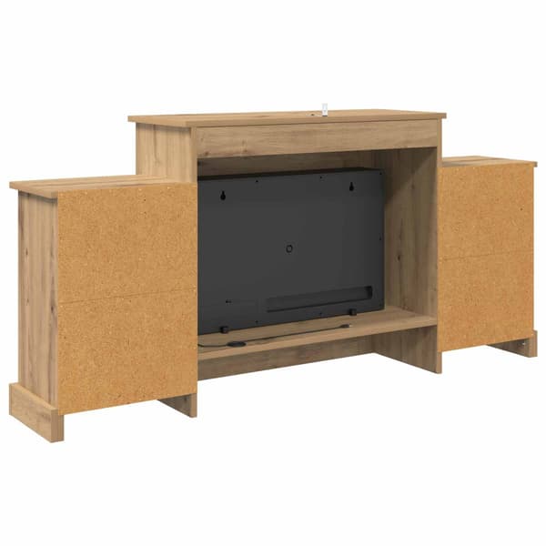 Elektrisk eldstad Artisan-ek 140 x 30 x 67 cm Konstruerat trä