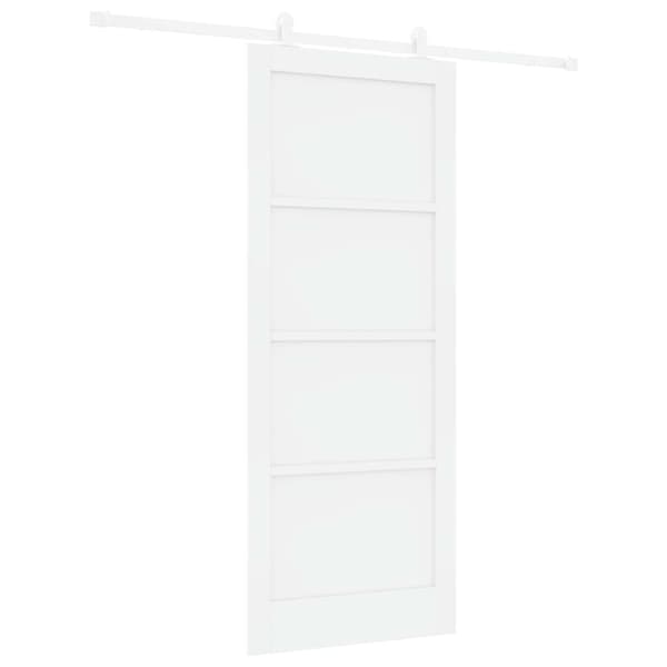 Skjutdörr 86 x 211 cm Konstruerat trä Vit