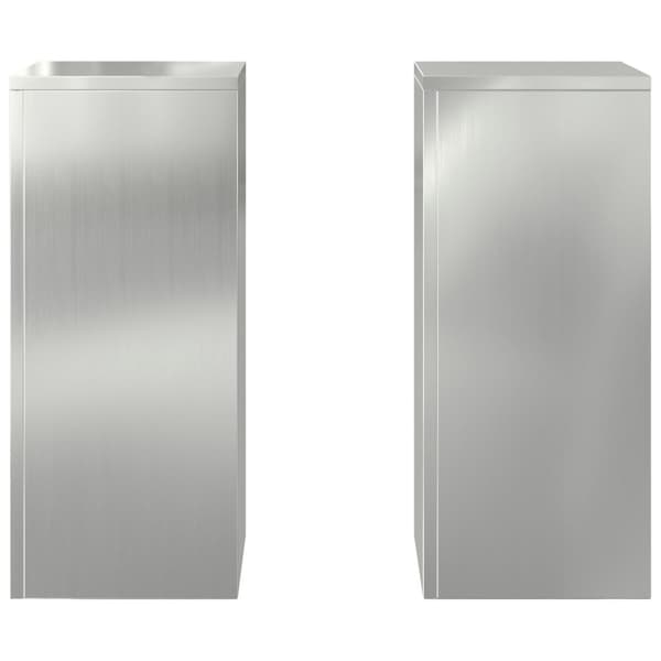 Växtställ 2 pcs Silver 24 x 24 x 55 cm Galvaniserat stål