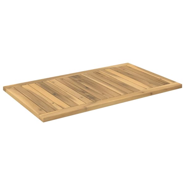 Bordsskiva 80,5 x 47 x 2 cm Rektangulär Massivt Akaciaträ Vit