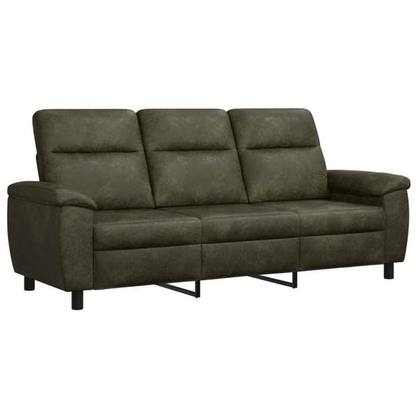 Soffset 3 st Armégrön Faux Mockaläder