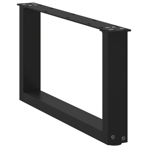 Soffbordsben U-formade 2 st svarta 70x(30-31) cm stål