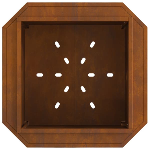 Röklös eldkopp Rostig 58 x 58 x 51 cm Väderbeständig stål