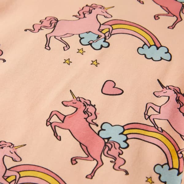 Barnpyjamas med korta ärmar ljus orange 116