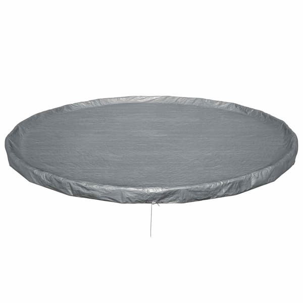 Bestway Pooltäcke Ø6,1 m Rund Polyester Grå