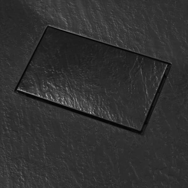 Duschkar SMC svart 90x80 cm