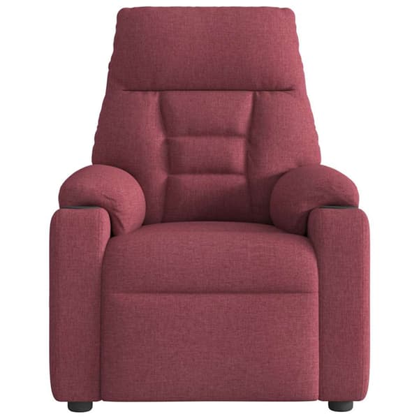 Reclinerfåtölj vinröd tyg
