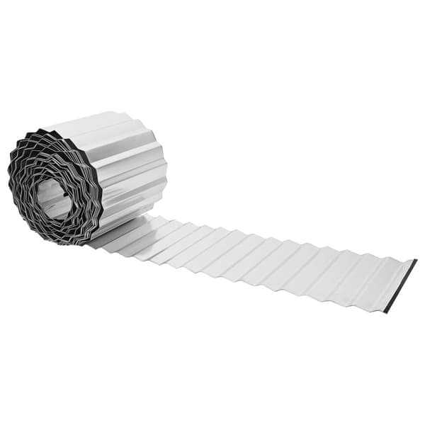 vidaxl Kant för gräsmatta 10 m x 20 cm Galvaniserat stål Silver