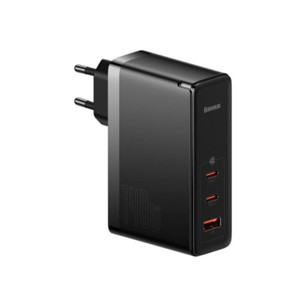 Baseus strömadapter - GaN5 Pro - 2 x USB-C, USB - 140 Watt Svart
