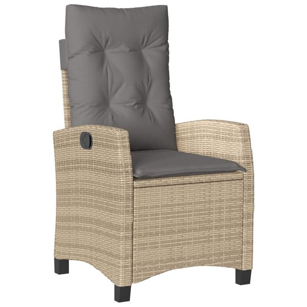 Trädgårdsmöbelset 9 st Beige konstrotting