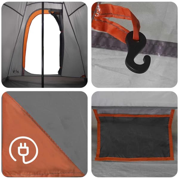 3 person Grå och orange 185T Polyester med PU-beläggning