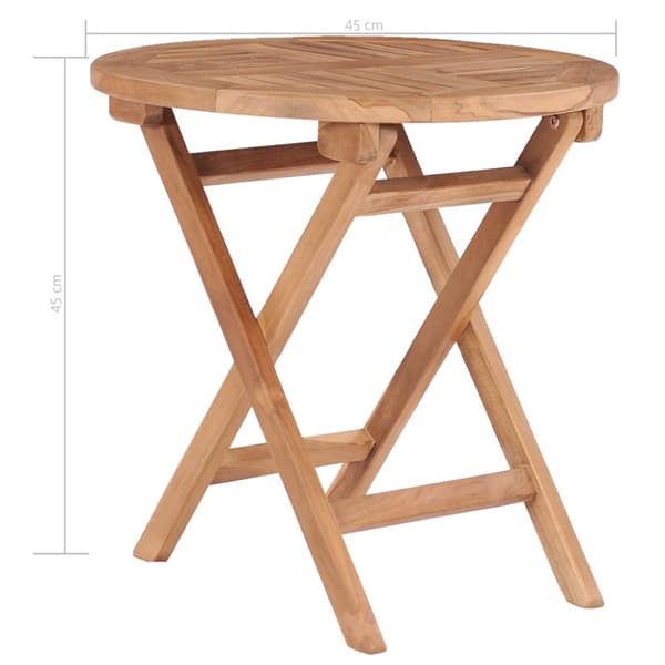 Hopfällbart trädgårdsbord 45 cm massiv teak