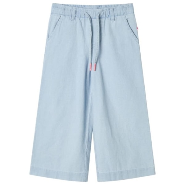 Barnbyxor mjuk denimblå 116