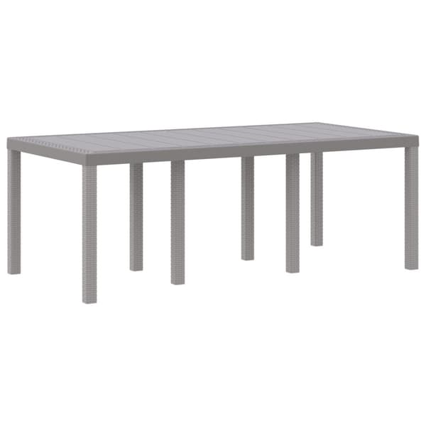 Trädgårdsmöbelset 7 pcs Ljusgrå Polypropylen