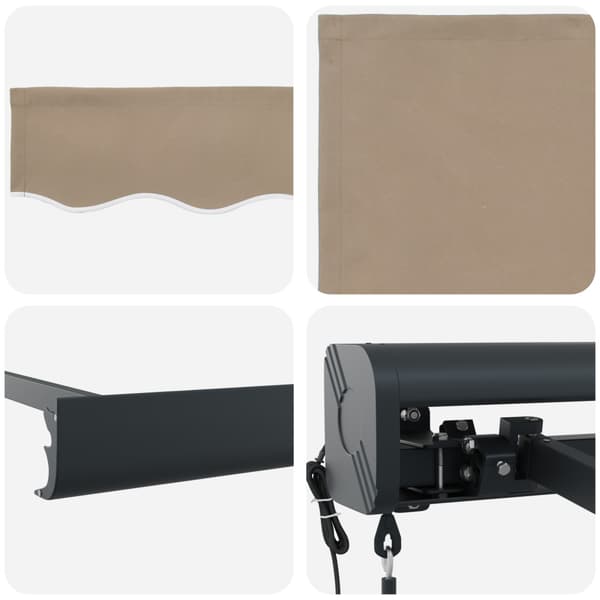 Markis Beige 400 × 300 cm Polyester och aluminium