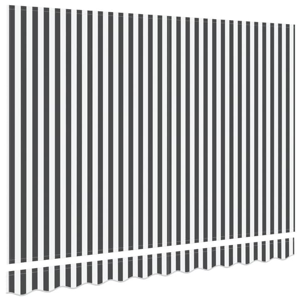 Markisväv Antracit och vitt 2,5 x 2 m Polyester