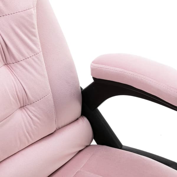 Kontorsstol rosa sammet