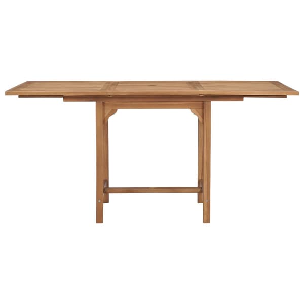 Trädgårdsbord utdragbart (110-160)x80x75cm massiv teak