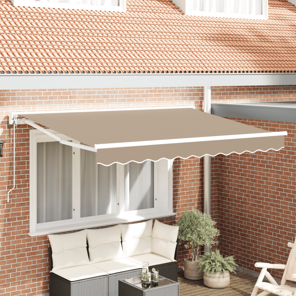 Markisram Beige 250 x 200 cm Polyester med PU-beläggning