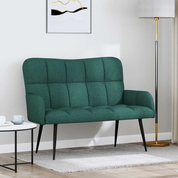 Tvåsitssoffa Mörkgrön 115 x 61 x 87 cm tyg