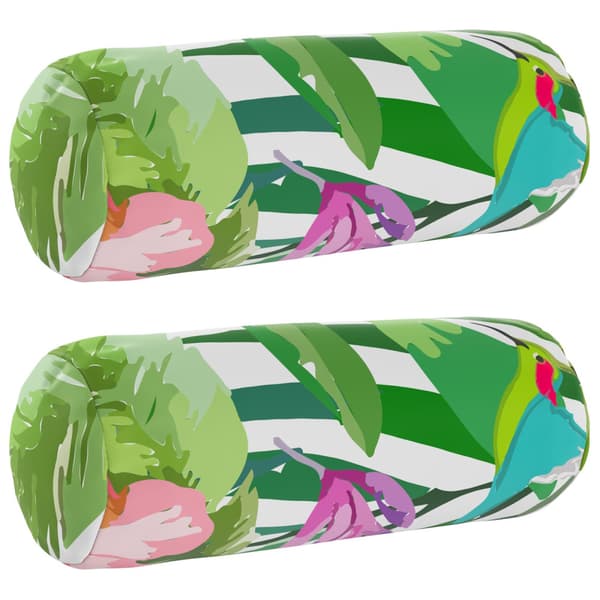 Kuddöverdrag 2 st HEERLEN Svart Ø 15 x 40 cm Polyester