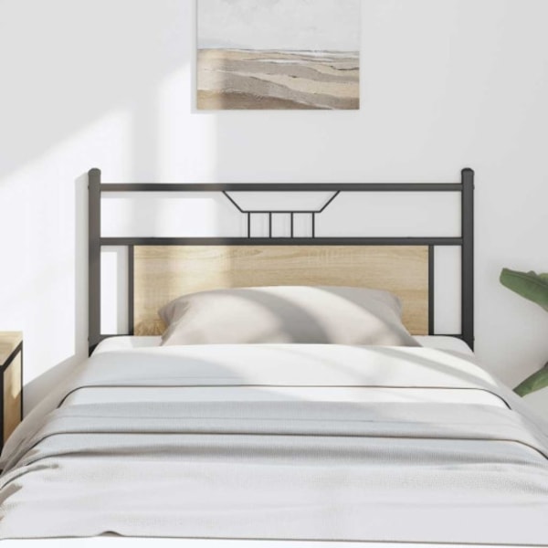 Sänggavel sonoma ek 100 cm konstruerat trä och stål