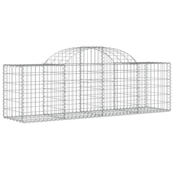 Gabion bågformad 200x50x60/80 cm galvaniserat järn