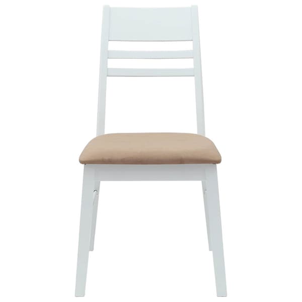 Matstolar 2 pcs Vit 43 x 54 x 89 cm Massiv Gummiträ