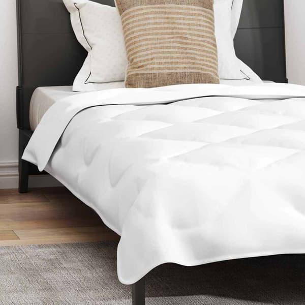 Duntäcke med kudde 2 pcs Vit Mikrofiber